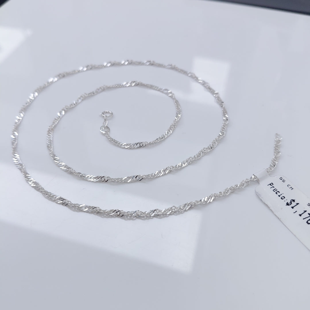 CADENA MEDIO TZL PLATA .925 55 CM 4.22 GR (NUEVO)