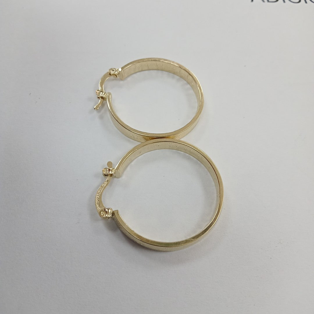 ARETES TEJIDO ARRACADAS CON NUMEROS ROMANOS 14K 2.8 GR (NUEVO)