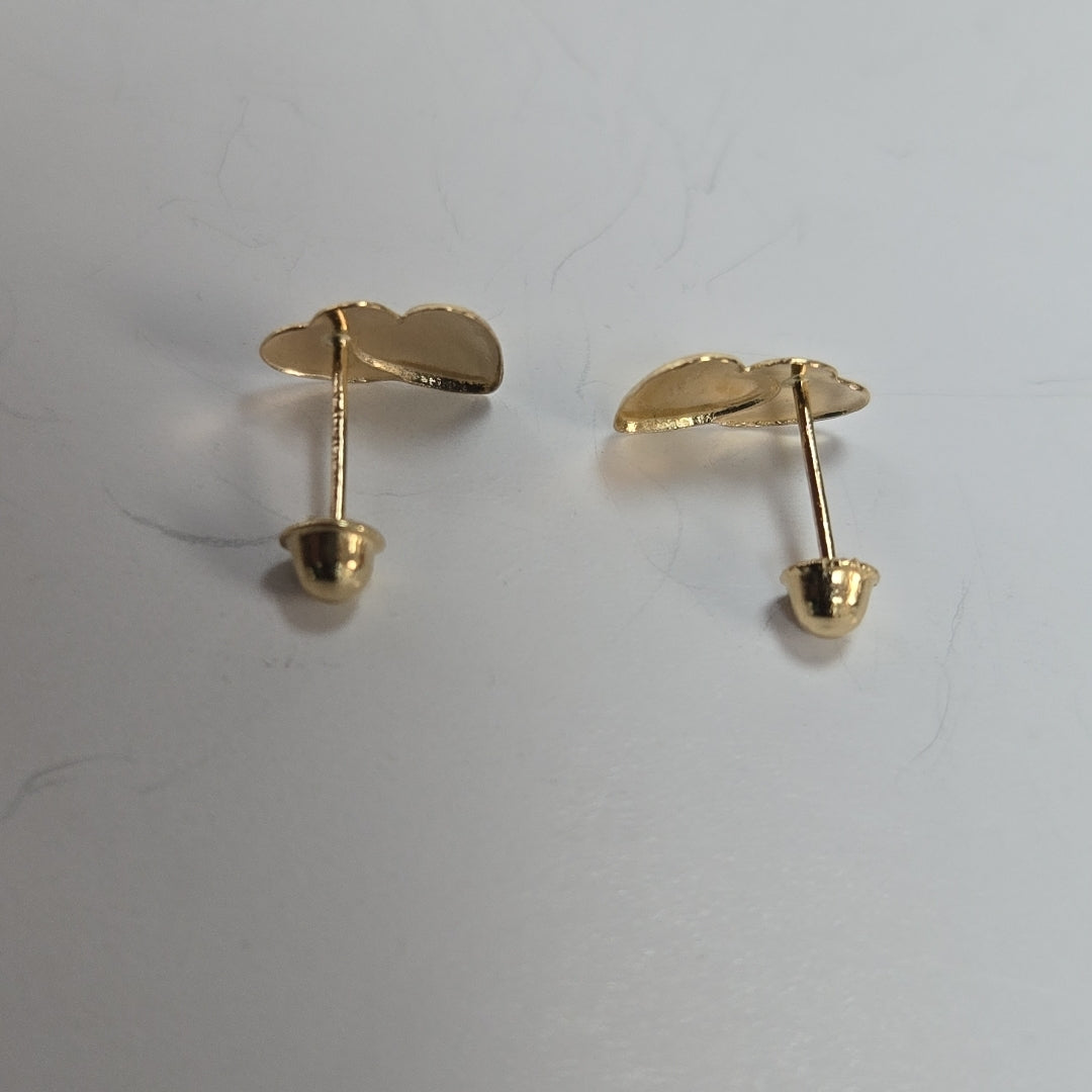 BROQUELES BROQUEL CORAZON DOBLE 14K 0.2171 GR (NUEVO)