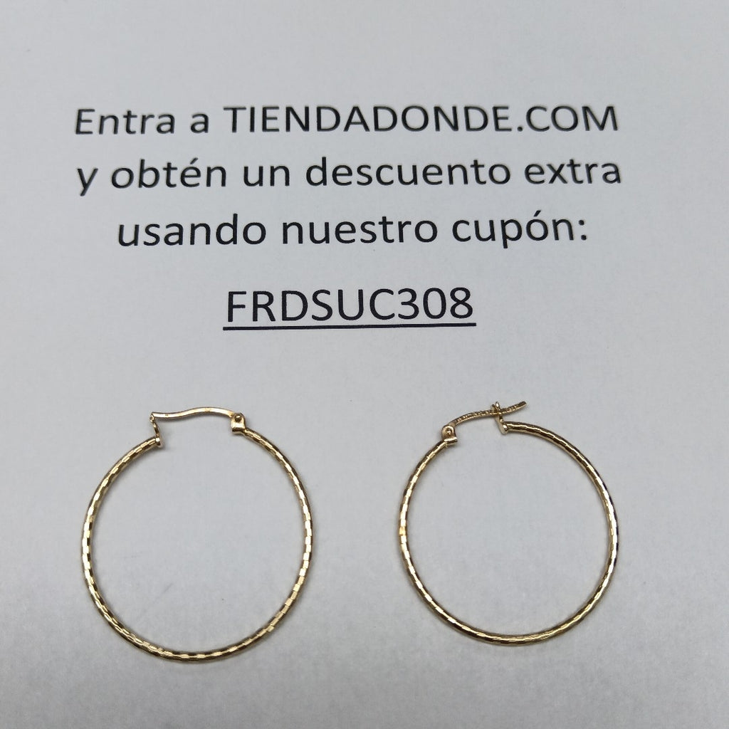 ARRACADAS PAR ORO 14 K 2.3 GRMS (SEMINUEVO)