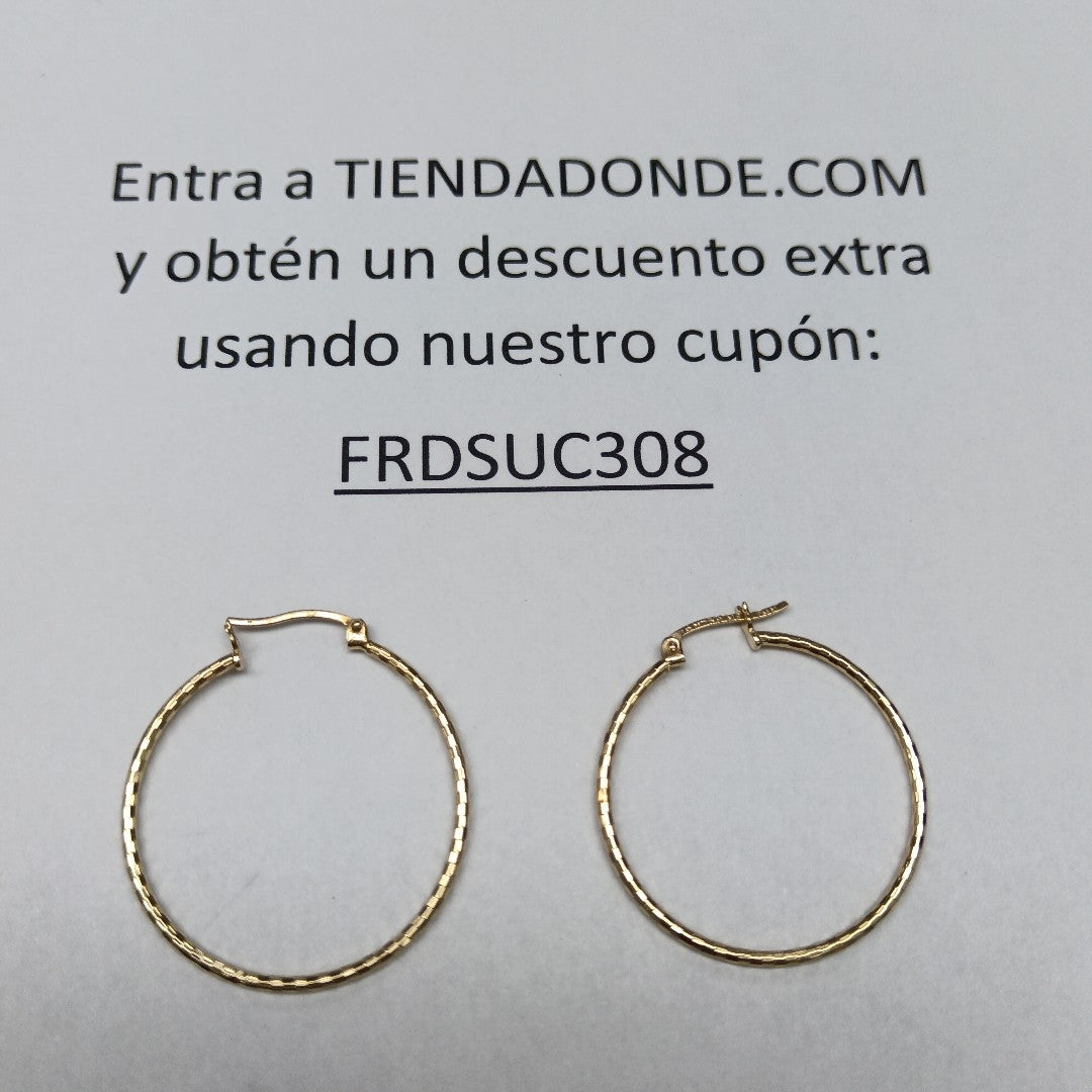 ARRACADAS PAR ORO 14 K 2.3 GRMS (SEMINUEVO)