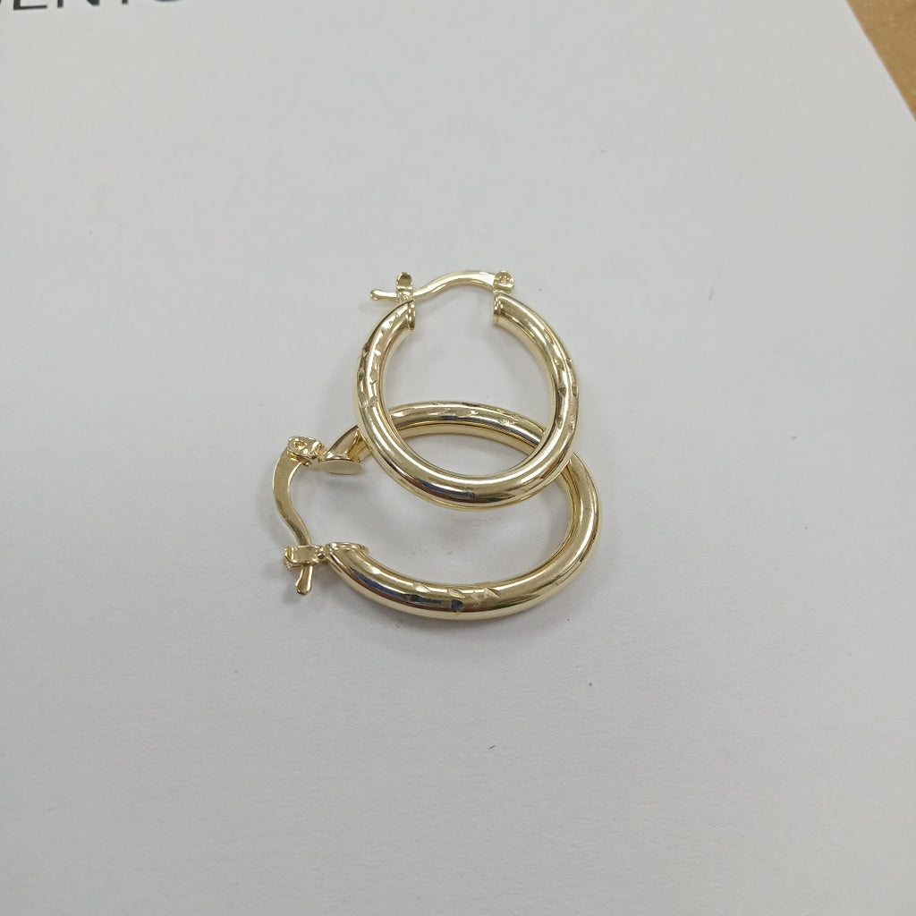 ARETES TEJIDO ARRACADAS LABRADAS 14K 2 GR (NUEVO)