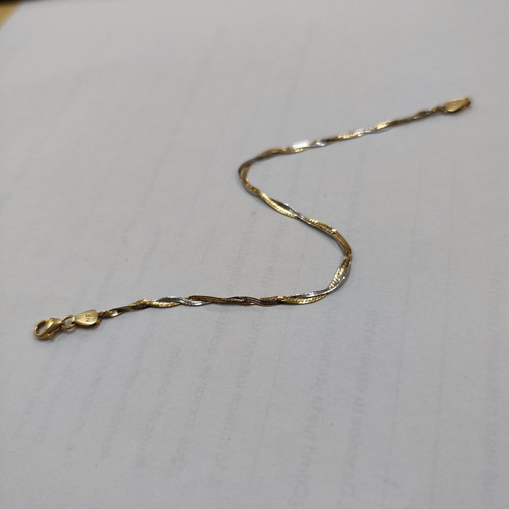 PULSERA ORO COMBINADO 14 K 1.6 GRMS (SEMINUEVO)