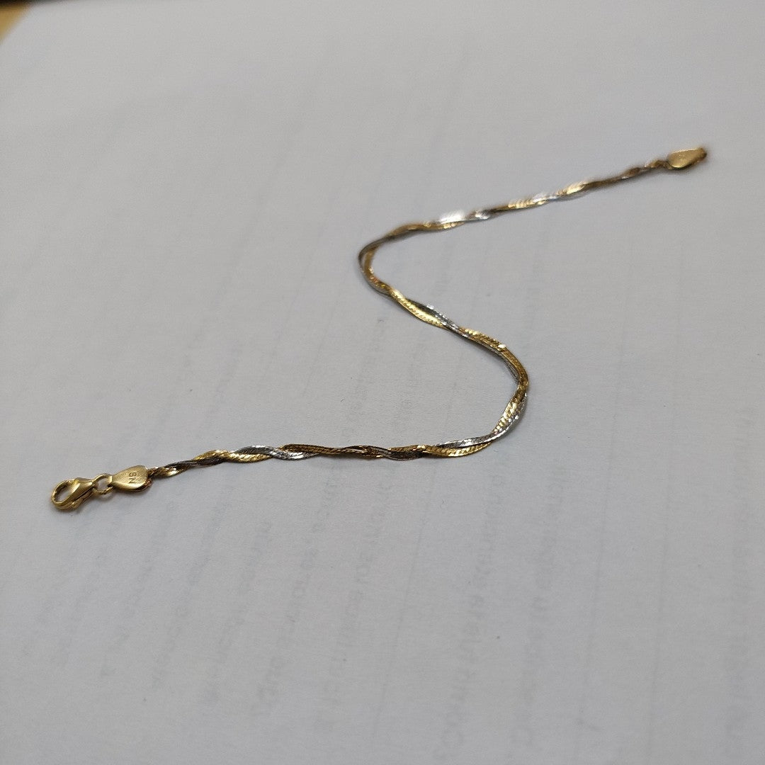 PULSERA ORO COMBINADO 14 K 1.6 GRMS (SEMINUEVO)