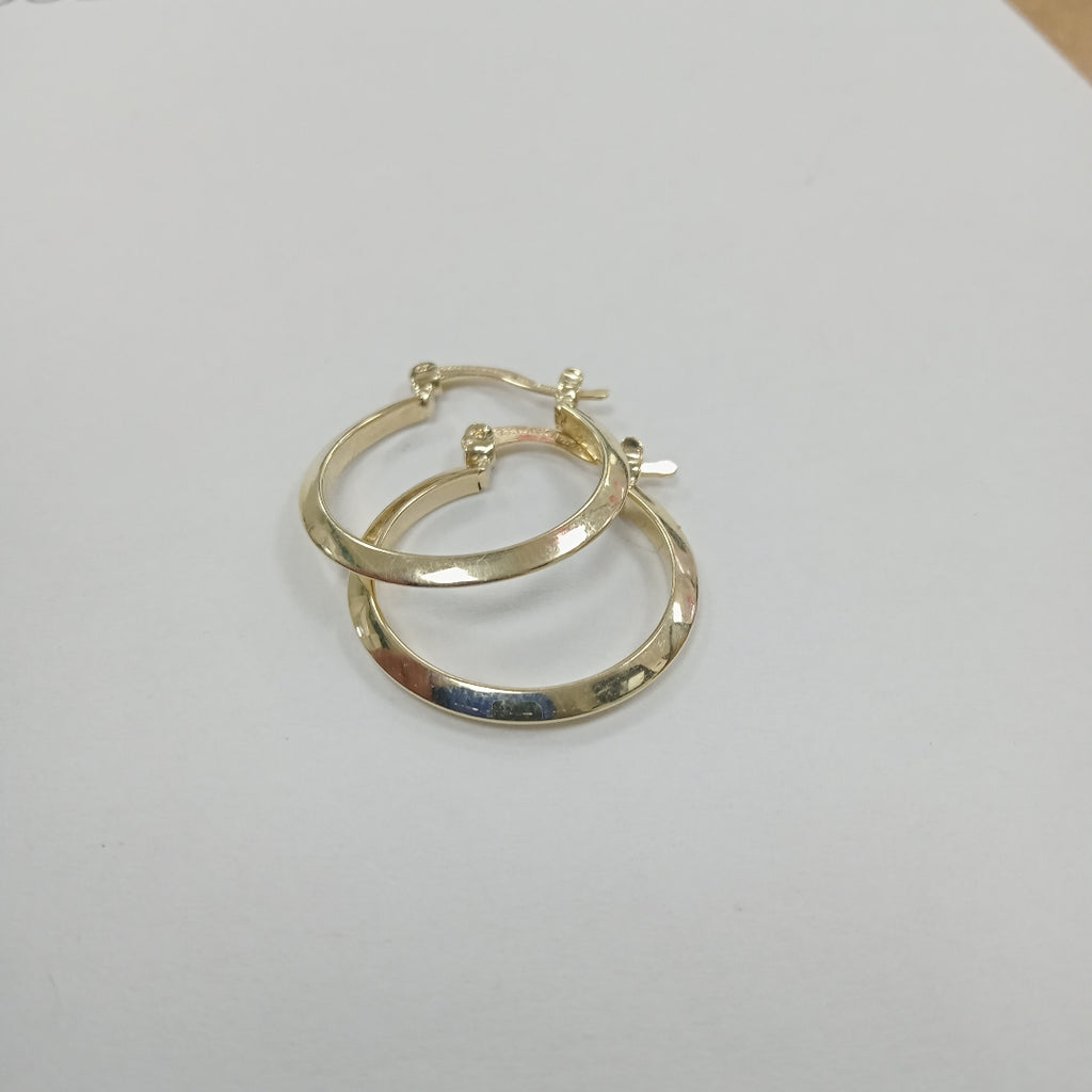ARETES TEJIDO ARRACADAS LISAS 14K 1.2 GR (NUEVO)