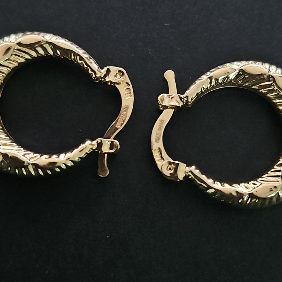 ARETES ARRACADAS HUECAS 14K 1.8 GR (NUEVO)