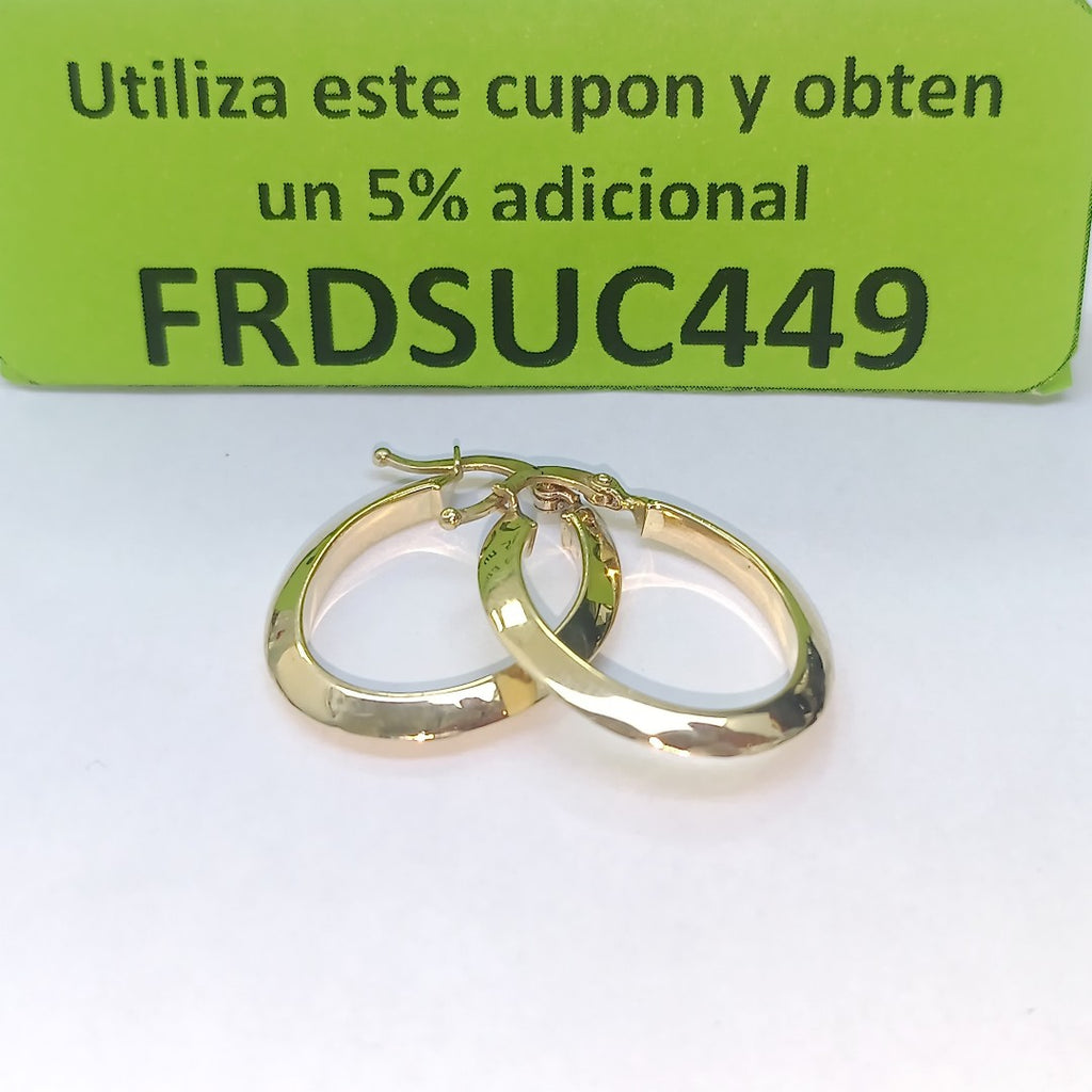 ARRACADAS PAR ORO 14 K 2.2 GRMS (SEMINUEVO)