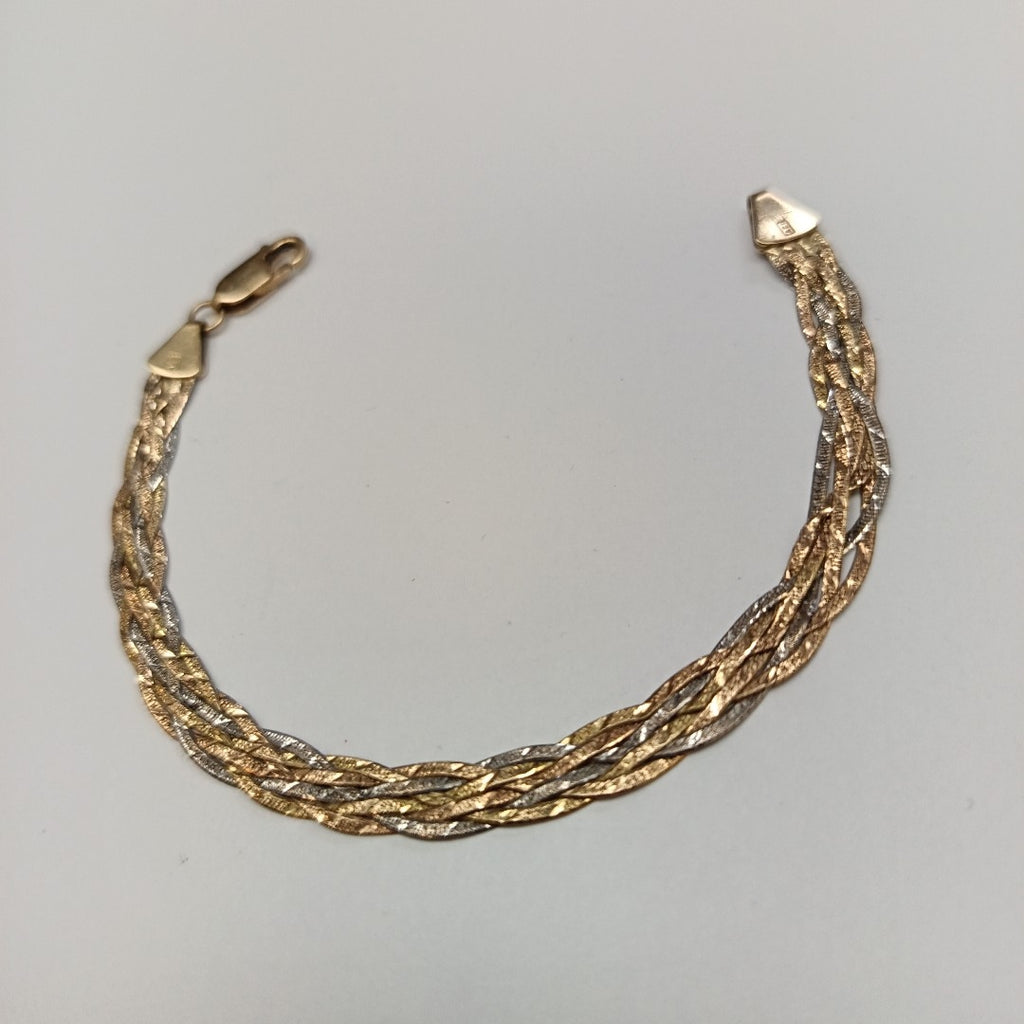 PULSERA ORO COMBINADO 14 K 5,70 GRMS (SEMINUEVO)