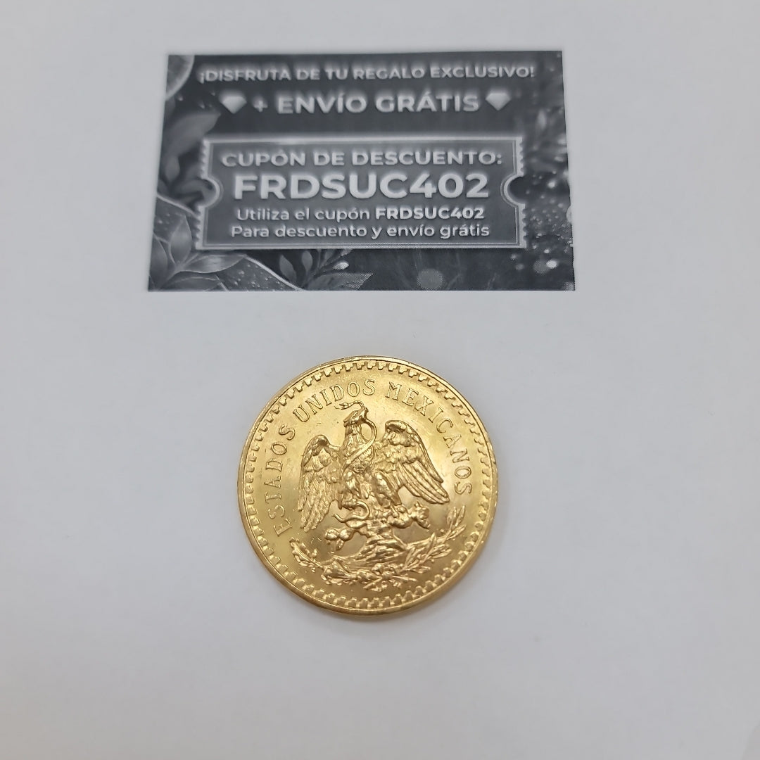 K1 41.6 GRMS 21 K IDENTIFICACIÓN MONEDA NOMINATIVA MONEDAS PESOS 50 PESOS (SEMINUEVO)