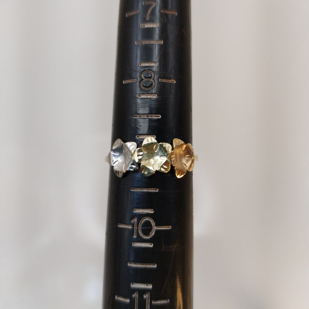 ANILLOS ANILLITO FIG FLORES 10K TALLA 9 1.3 GR (NUEVO)
