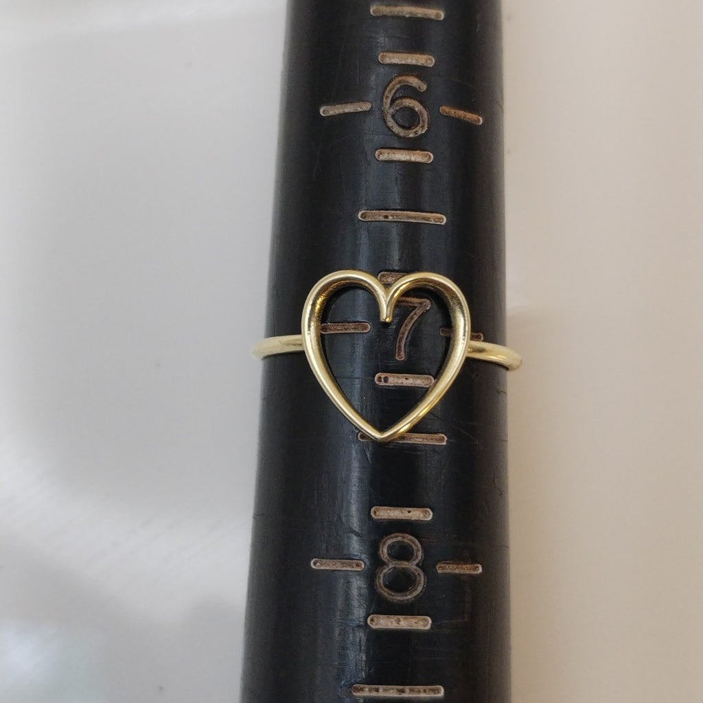ANILLOS ANILLITO FIG CORAZON 10K TALLA 7 0.8 GR (NUEVO)