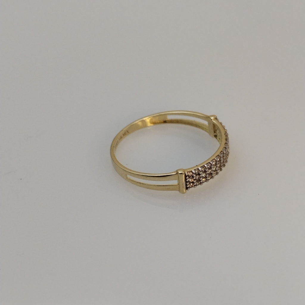 ANILLO ANILLITO C CIRCONIAS 14K 9 TALLA 1.4 GR (NUEVO)