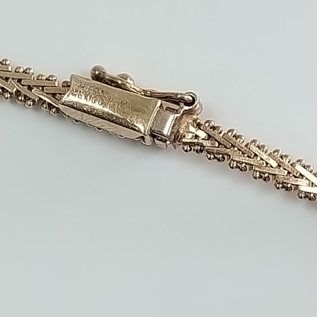 GARGANTILLA ORO,ORO PLATINO,ORO COMBINADO 14 K 18,70 GRMS (SEMINUEVO)