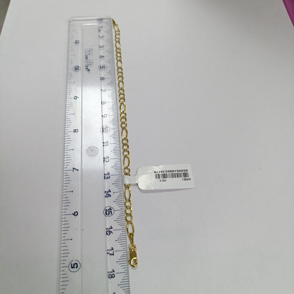 PULSERA 3X1 DIAMANTADA 14K 18 CM 2.7 GR (NUEVO)