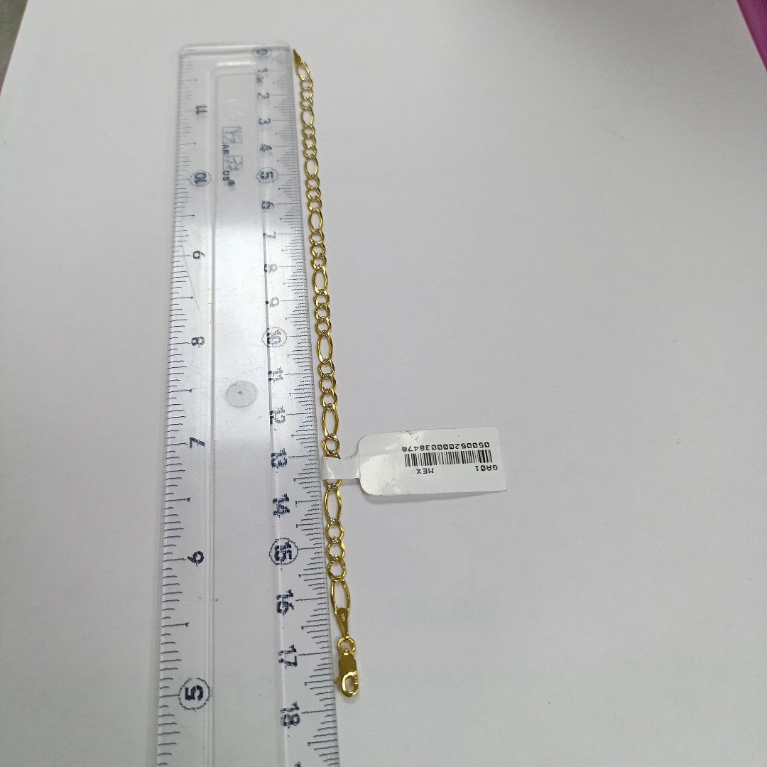 PULSERA 3X1 DIAMANTADA 14K 18 CM 2.7 GR (NUEVO)