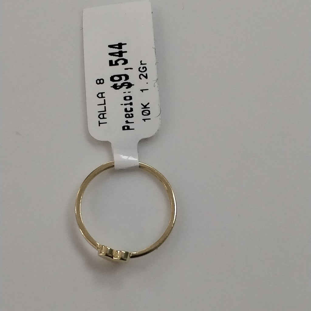 ANILLOS ANILLITO FIG CORAZON 10K TALLA 8 1.2 GR (NUEVO)