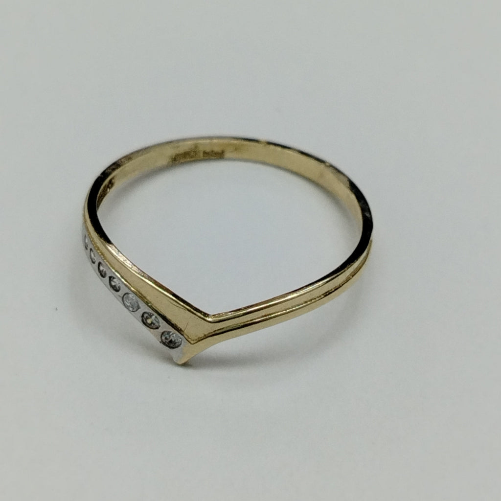 ANILLOS C CIRCONIAS 14K TALLA 8 1.1 GR (NUEVO)