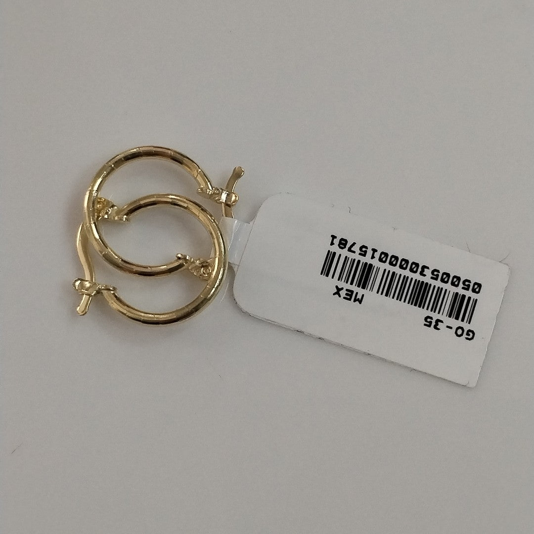 ARETES ARRACADAS ESTRIADAS 14K 1.4 GR (NUEVO)