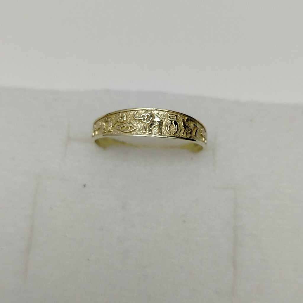 ANILLOS ARGOLLA DE LA SUERTE 10K TALLA 9 1.3 GR (NUEVO)