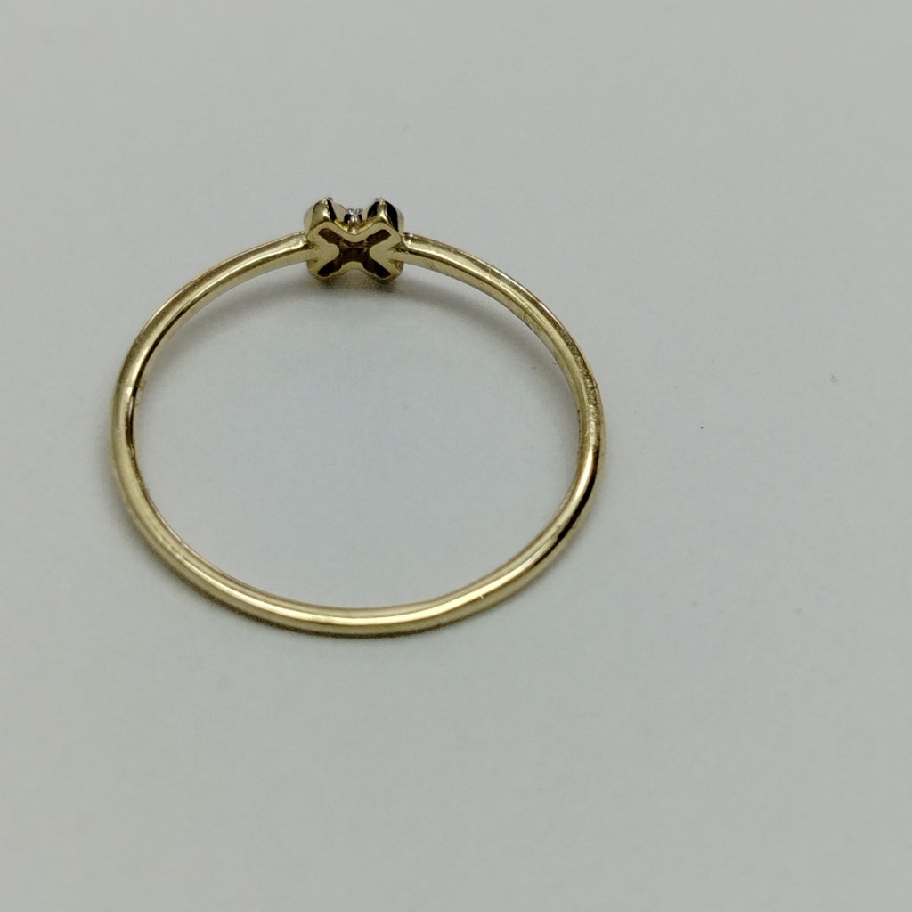 ANILLO ANILLITO C CIRCONIAS 14K 7 TALLA 0.7 GR (NUEVO)