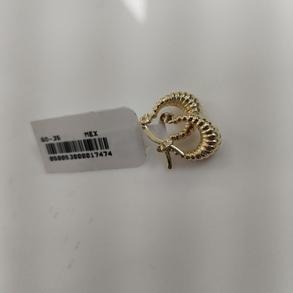 ARETES ARRACADA ESTRIADAS 14K 1.1 GR (NUEVO)