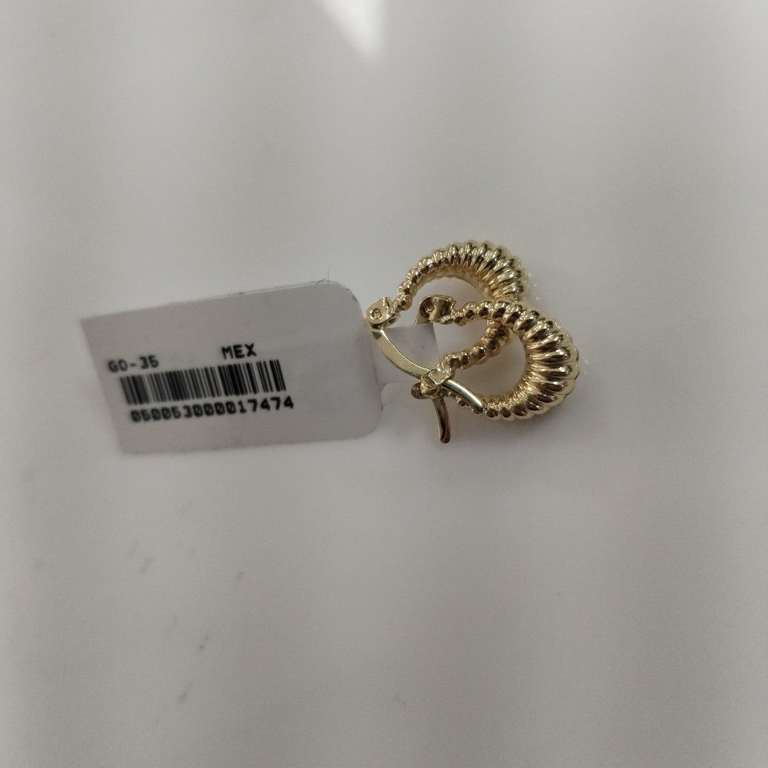 ARETES ARRACADA ESTRIADAS 14K 1.1 GR (NUEVO)