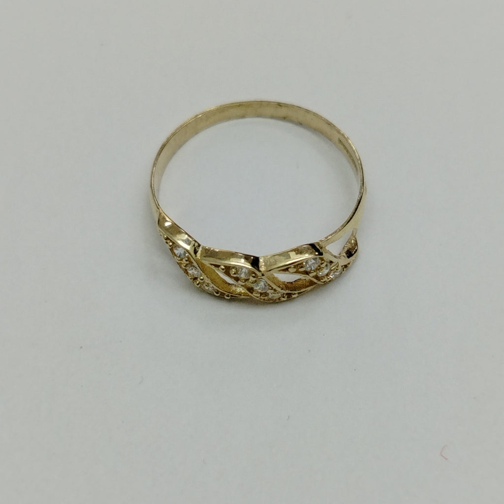 ANILLOS C CIRCONIAS 14K TALLA 7 1.3 GR (NUEVO)