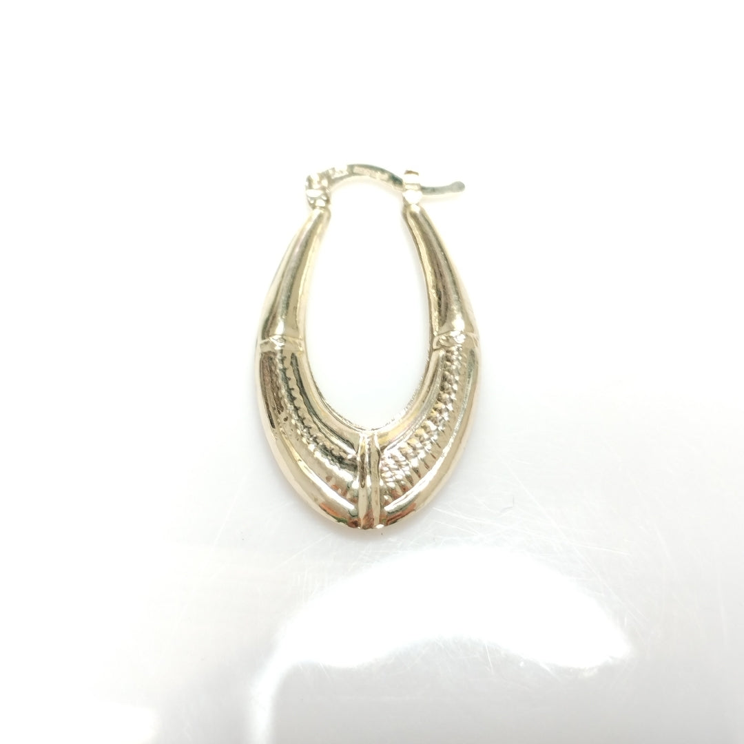 ARETES ARRACADAS ESTRIADAS 14K 2.6 GR (NUEVO)