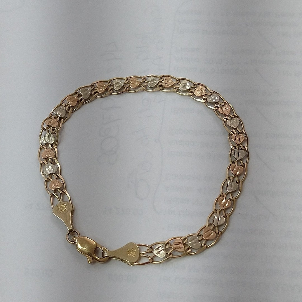 PULSERA ORO COMBINADO 10 K 5.5 GRMS (SEMINUEVO)