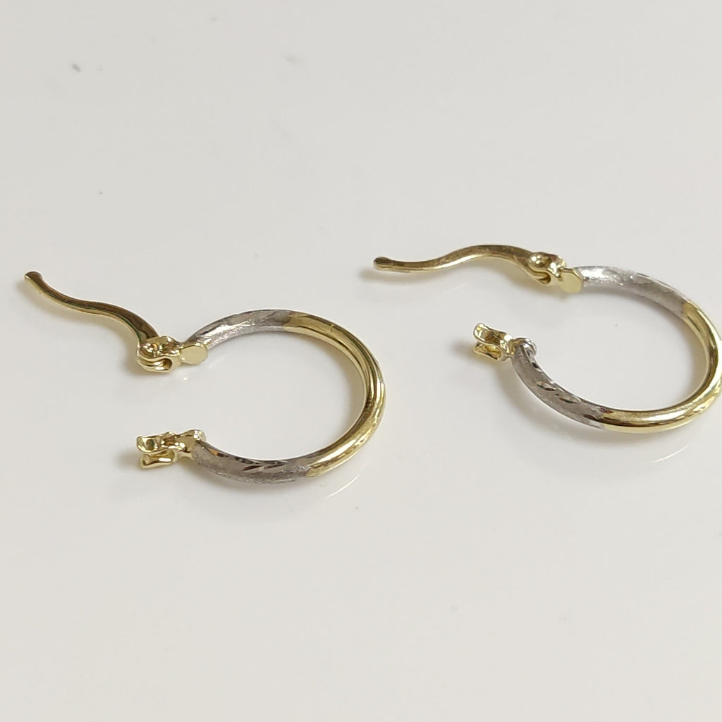 ARETES ARRACADAS COMBINADAS 14K 1.2 GR (NUEVO)