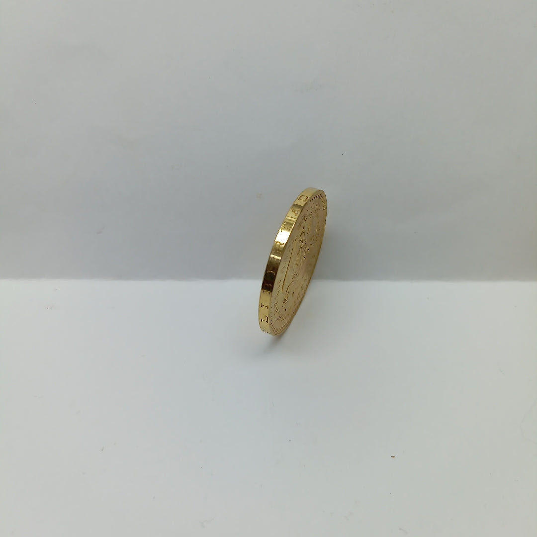 K1 41.6 GRMS 21 K IDENTIFICACIÓN MONEDA NOMINATIVA MATERIALES ORO OBSER (SEMINUEVO)