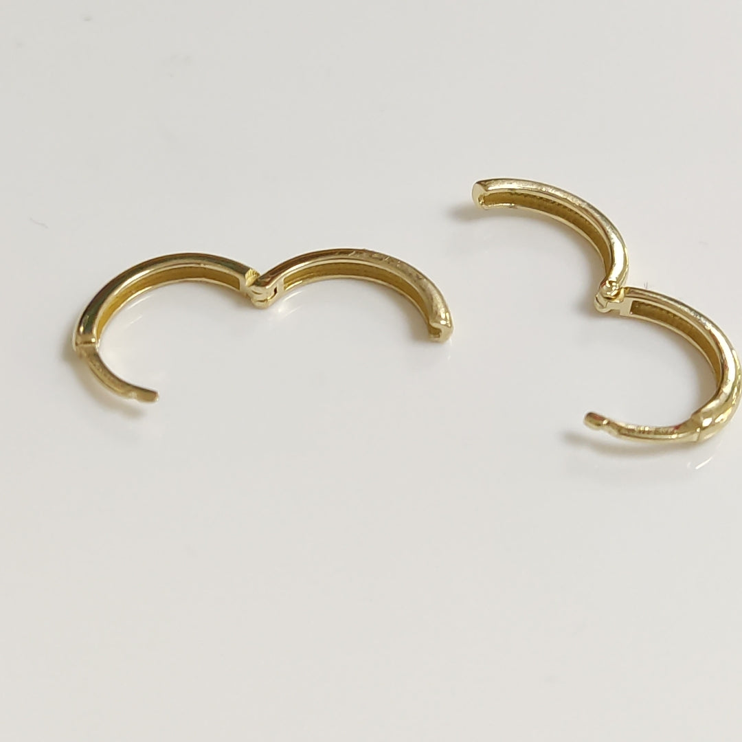 ARETES HUGGIES LISAS 14K 1.5 GR (NUEVO)