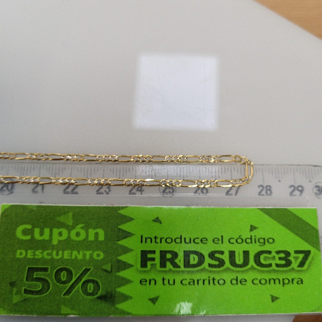 CADENA 3X1 DIAMANTADA 14K 55 CM 4.7 GR (NUEVO)