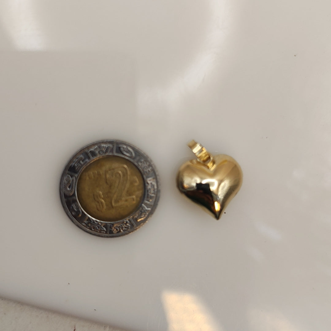 DIJE TEJIDO CORAZON LISO 14K 1.4 GR (NUEVO)