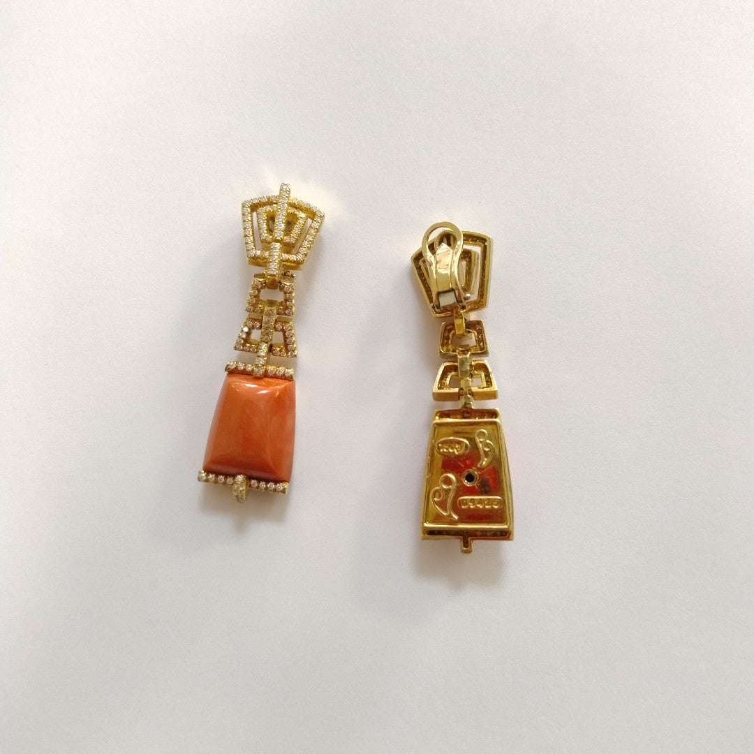 ARETES PAR ORO 18 K 30,40 GRMS (SEMINUEVO)