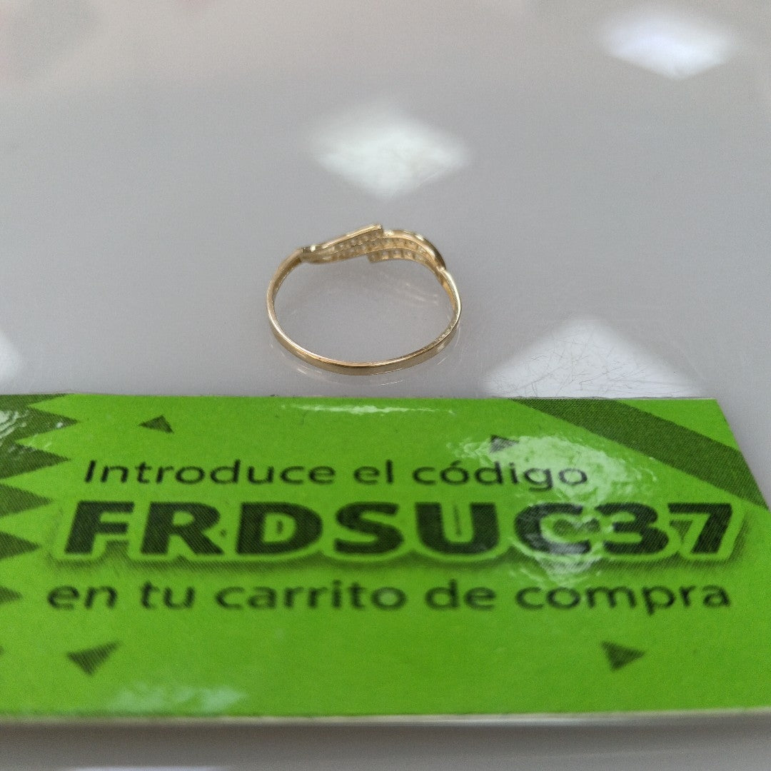 ANILLOS CON CIRCONIAS 14K TALLA 7 0.8 GR (NUEVO)