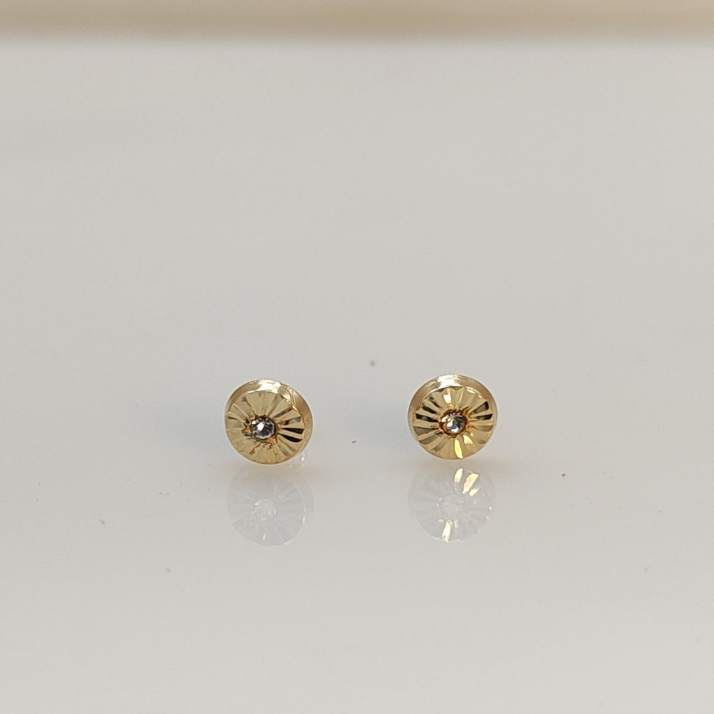 BROQUELES BROQUEL FIG BOTON C CIRCONIA 14K 0.2916 GR (NUEVO)