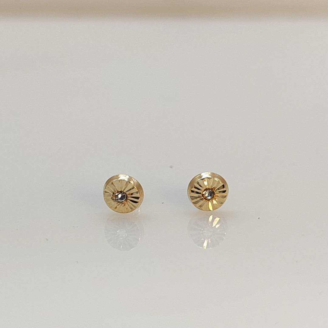 BROQUELES BROQUEL FIG BOTON C CIRCONIA 14K 0.2916 GR (NUEVO)