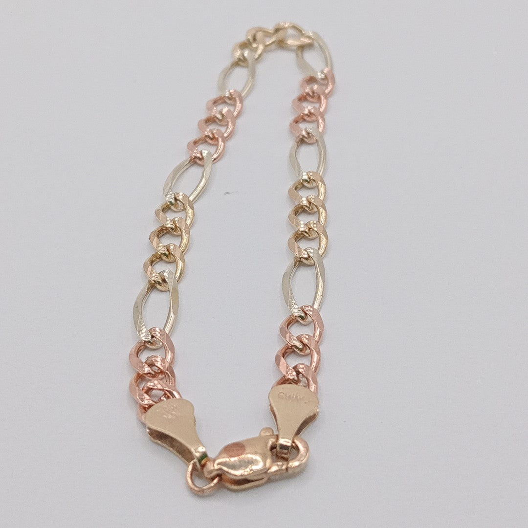 PULSERA ORO COMBINADO 10 K 6.8 GRMS (SEMINUEVO)