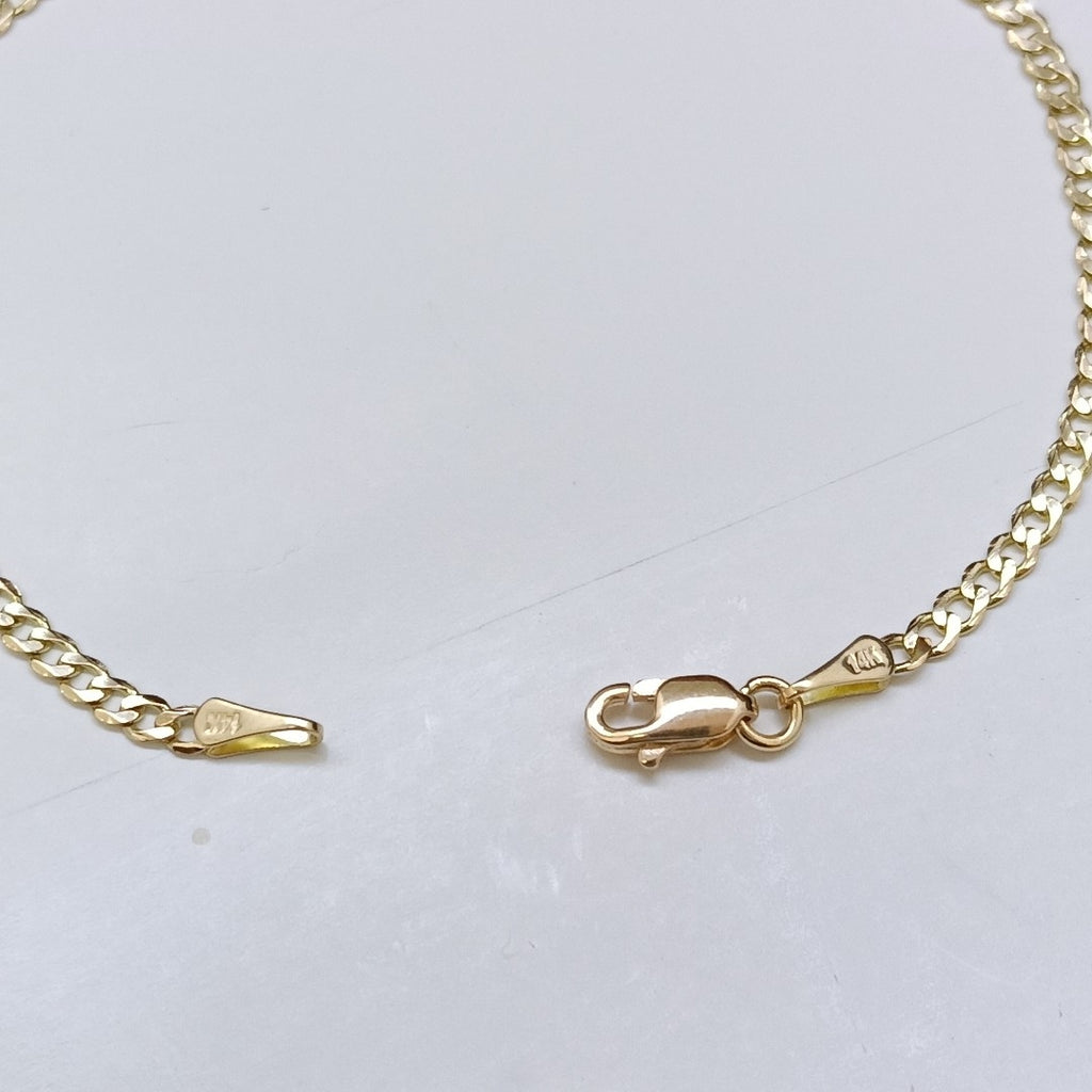 PULSERA BARBADA 14K 18 CM 2 GR (NUEVO)