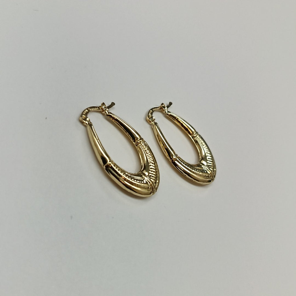 ARETES ARRACADAS ESTRIADAS 14K 2.6 GR (NUEVO)