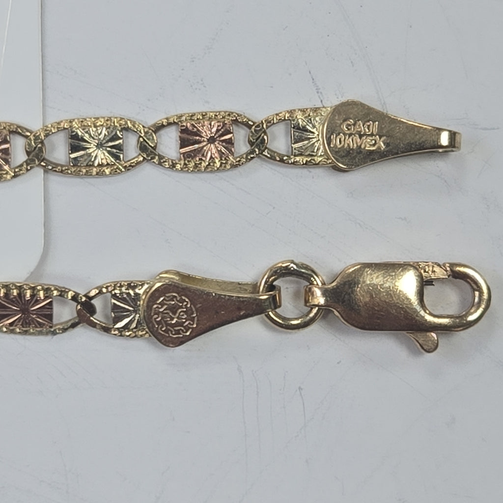 CADENAS TEJIDO GUCHI ORO 10K 55 CM 6.7 GR (NUEVO)