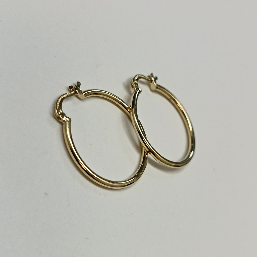 ARETES TEJIDO ARRACADAS LISAS 14K 1.5 GR (NUEVO)