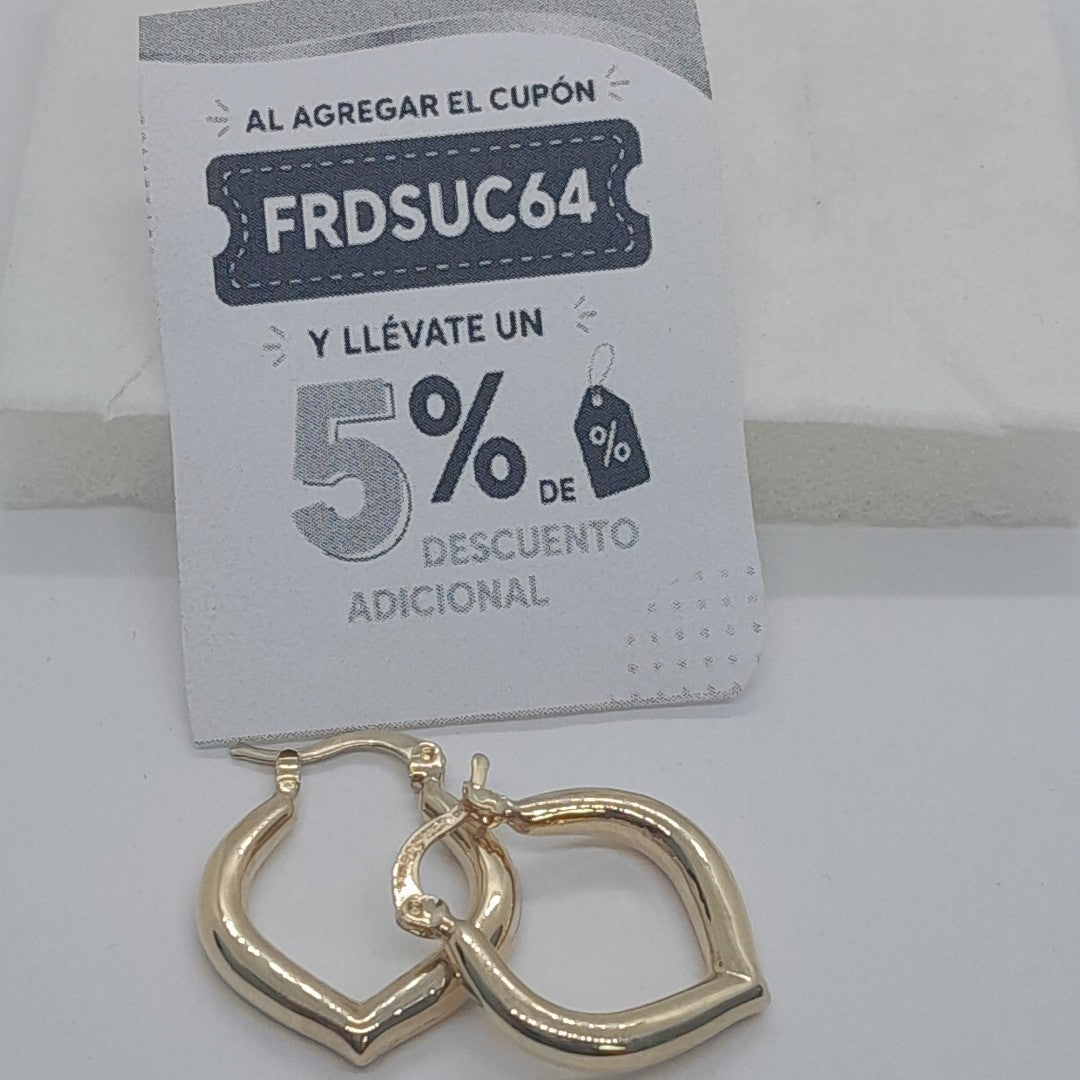 ARETES ARRACADAS 14K 2.1 GR (NUEVO)