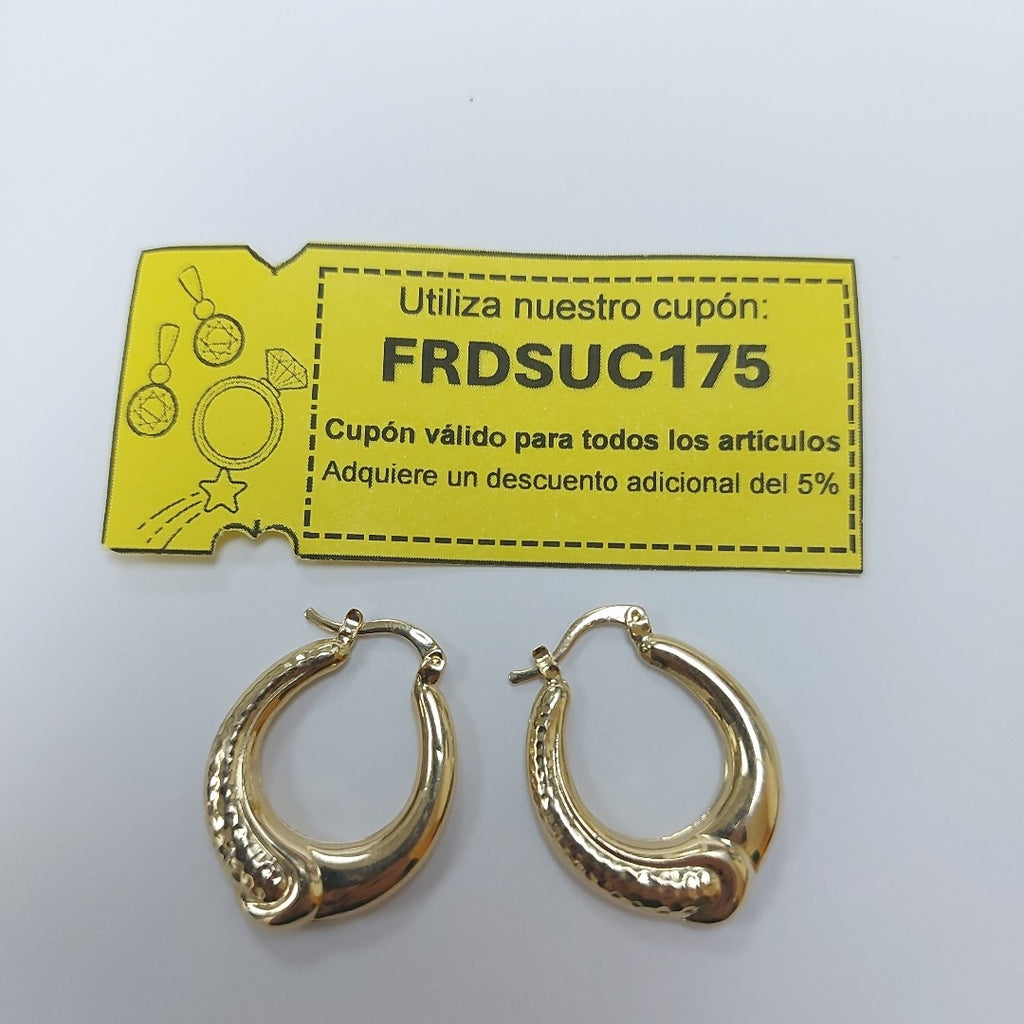 ARETES ARRACADAS ENTRELAZADAS 14K 2.5 GR (NUEVO)