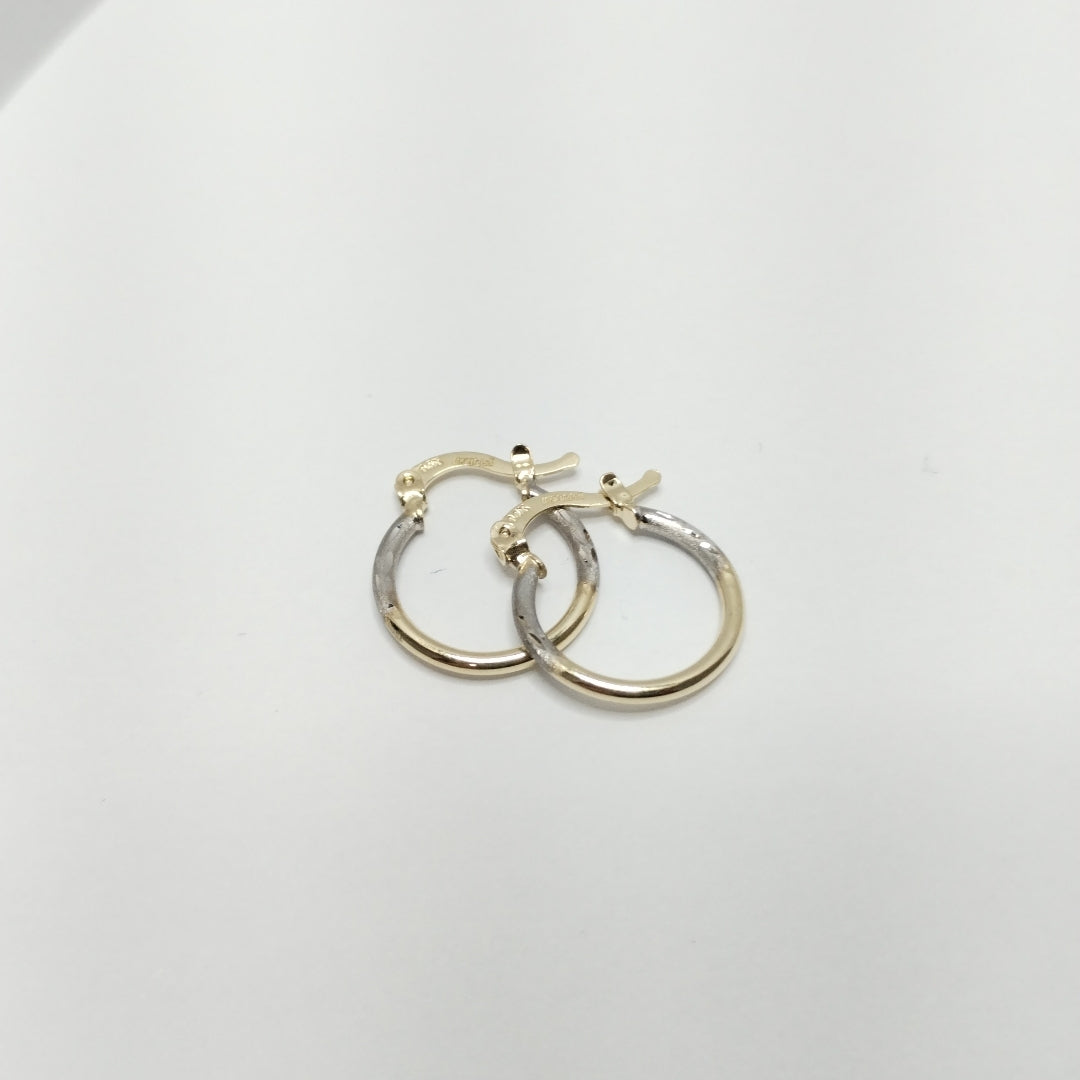 ARETES ARRACADAS COMBINADAS 14K 1.1 GR (NUEVO)