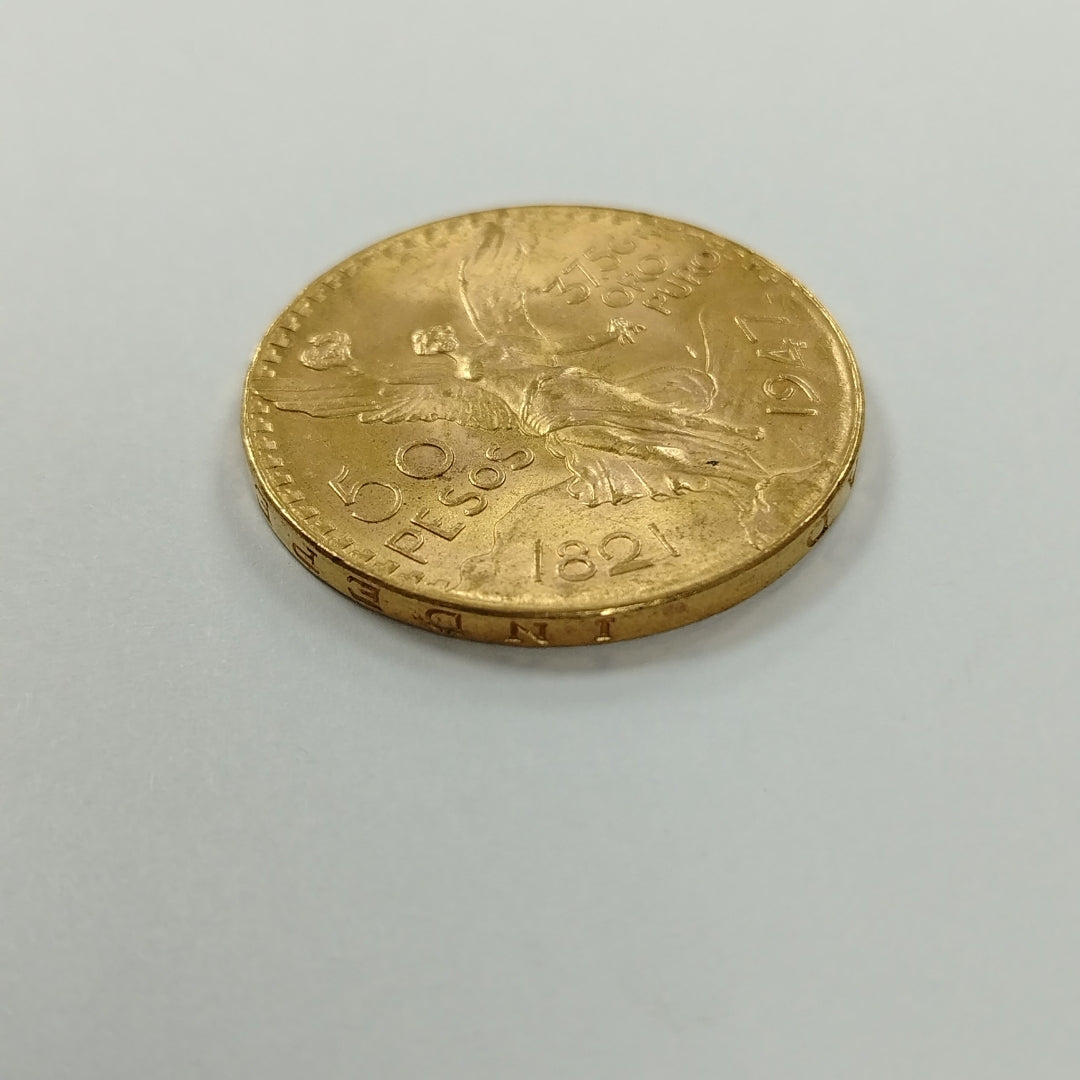 K1 41.6 GRMS 21 K IDENTIFICACIÓN MONEDA NOMINATIVA MONEDAS PESOS 50 PESOS (SEMINUEVO)
