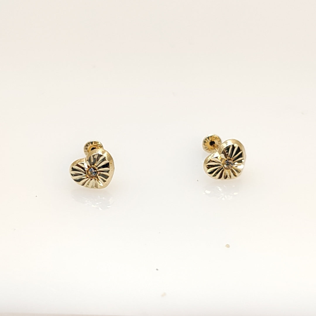 BROQUELES BROQUEL FIG CORAZON C CIRCONIA 14K 0.2603 GR (NUEVO)