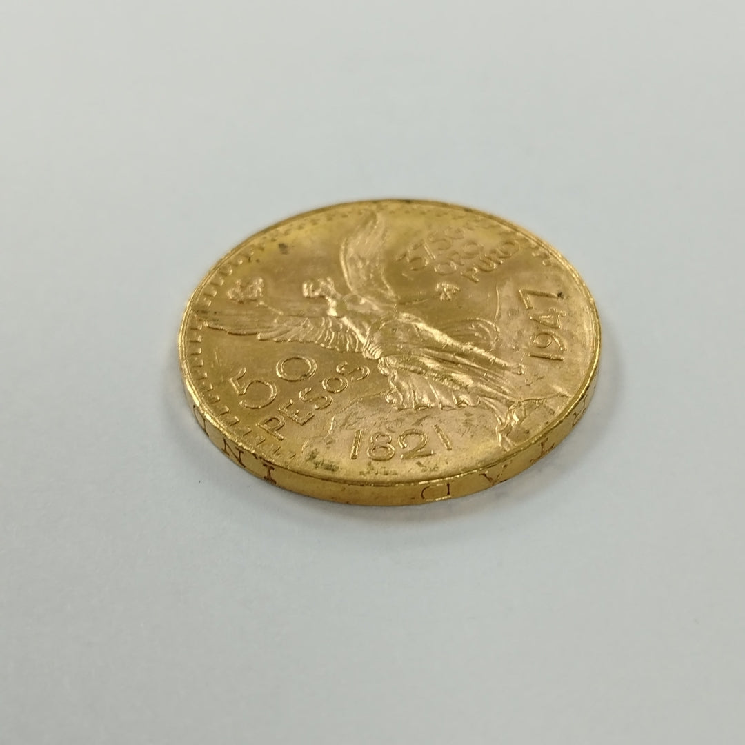 K1 41.6 GRMS 21 K IDENTIFICACIÓN MONEDA NOMINATIVA MONEDAS PESOS 50 PESOS (SEMINUEVO)