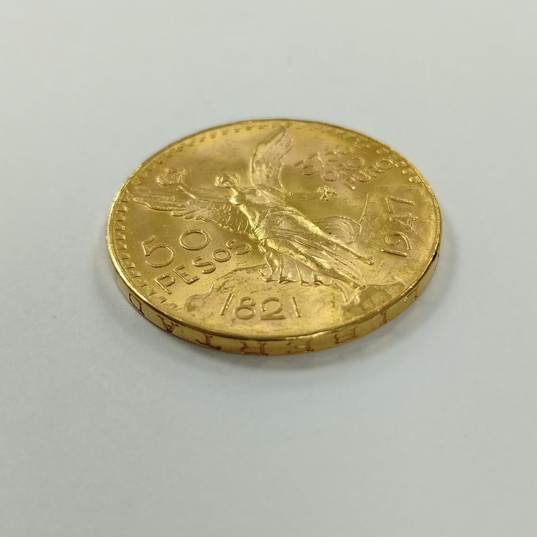 K1 41.6 GRMS 21 K IDENTIFICACIÓN MONEDA NOMINATIVA MONEDAS PESOS 50 PESOS (SEMINUEVO)